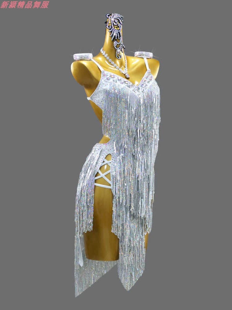 社交 ダンス ドレス 華麗なる舞踏会フリンジドレス