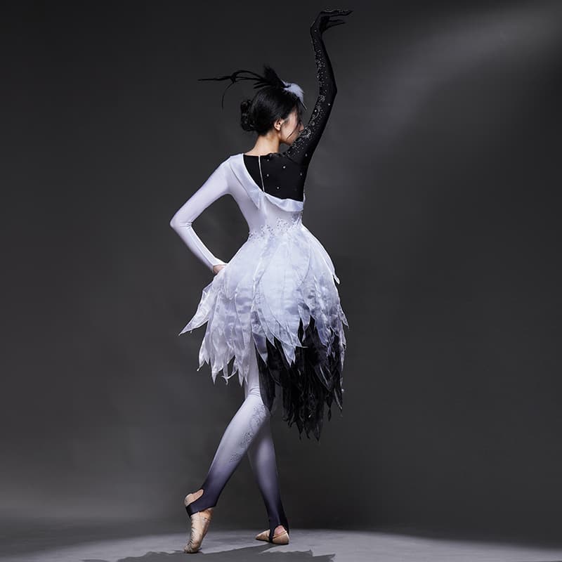 ダンス ドレス 優美な白鳥バレエチュチュドレス