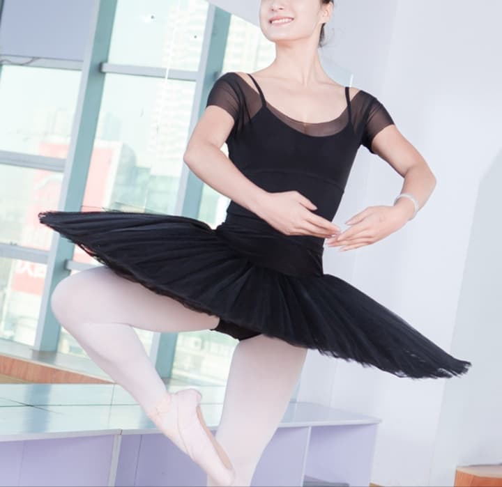 煌めく舞台 ダンス ドレス シンプル優美チュチュスカート