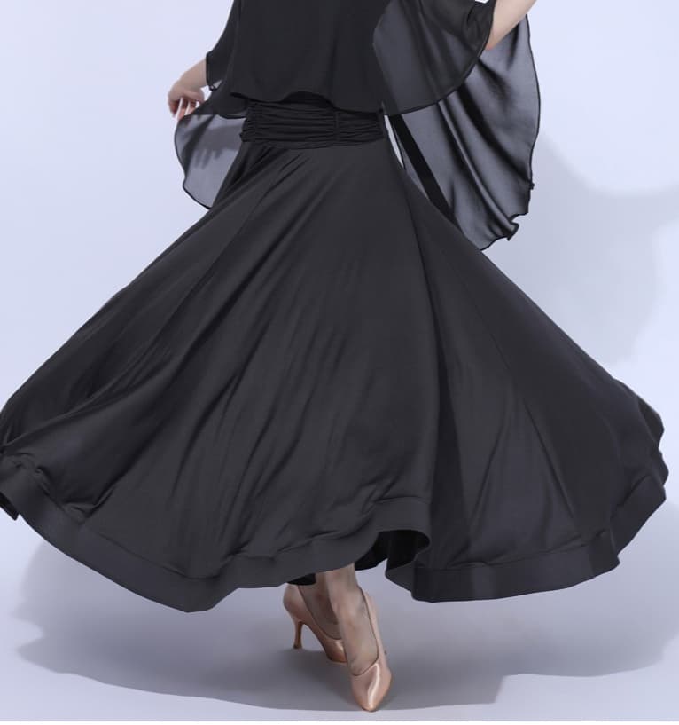 社交 ダンス ドレス 社交ダンス 優雅な舞姿 シフォンケープ付きロングドレス