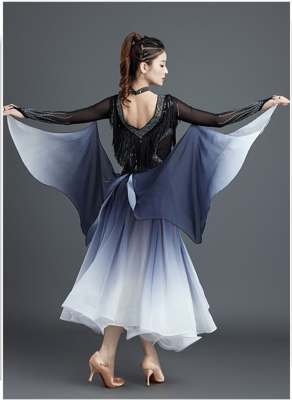 社交 ダンス ドレス 社交ダンス 舞姫の翼 グラデーションドレス