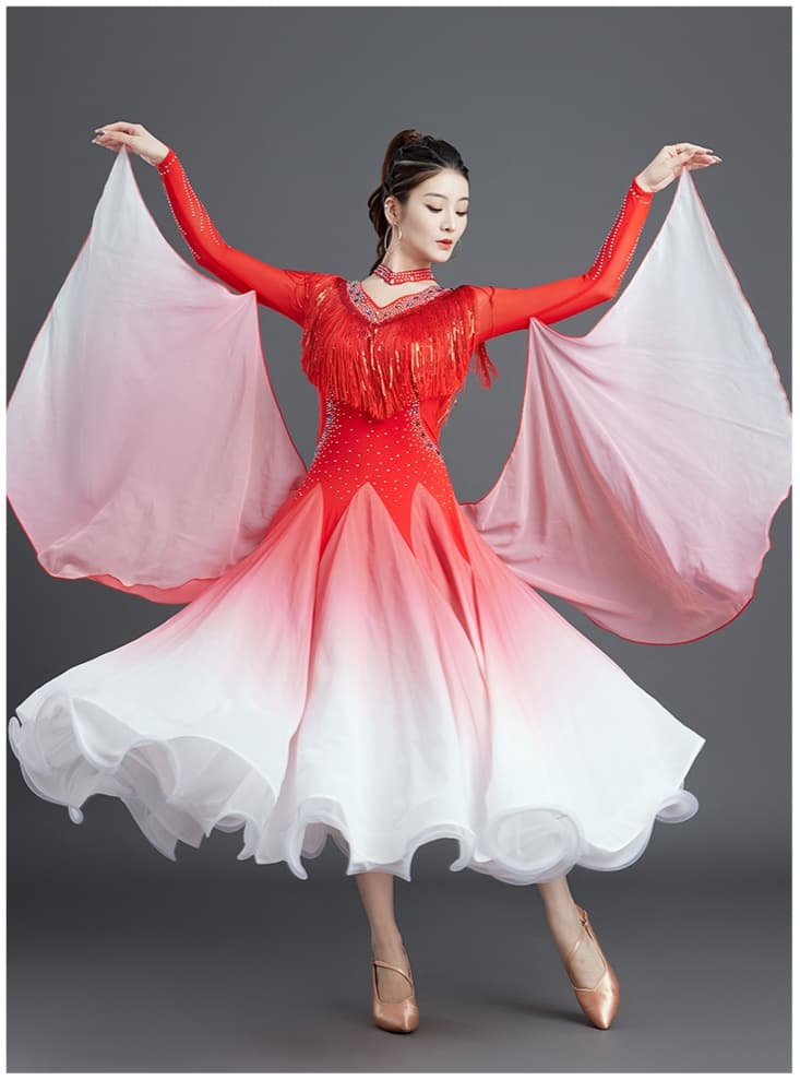 社交 ダンス ドレス 社交ダンス 舞姫の翼 グラデーションドレス