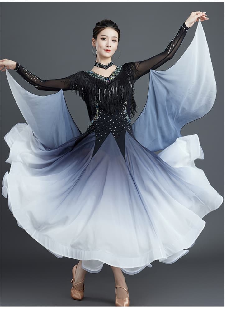 社交 ダンス ドレス 社交ダンス 舞姫の翼 グラデーションドレス