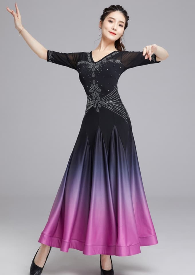 社交 ダンス ドレス 社交ダンス 煌めき舞踏会グラデーションドレス