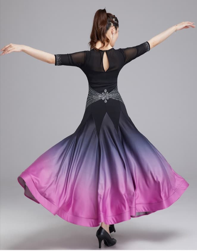 社交 ダンス ドレス 社交ダンス 煌めき舞踏会グラデーションドレス