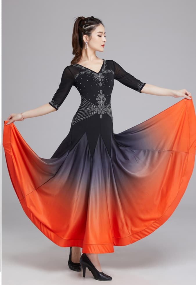 社交 ダンス ドレス 社交ダンス 煌めき舞踏会グラデーションドレス