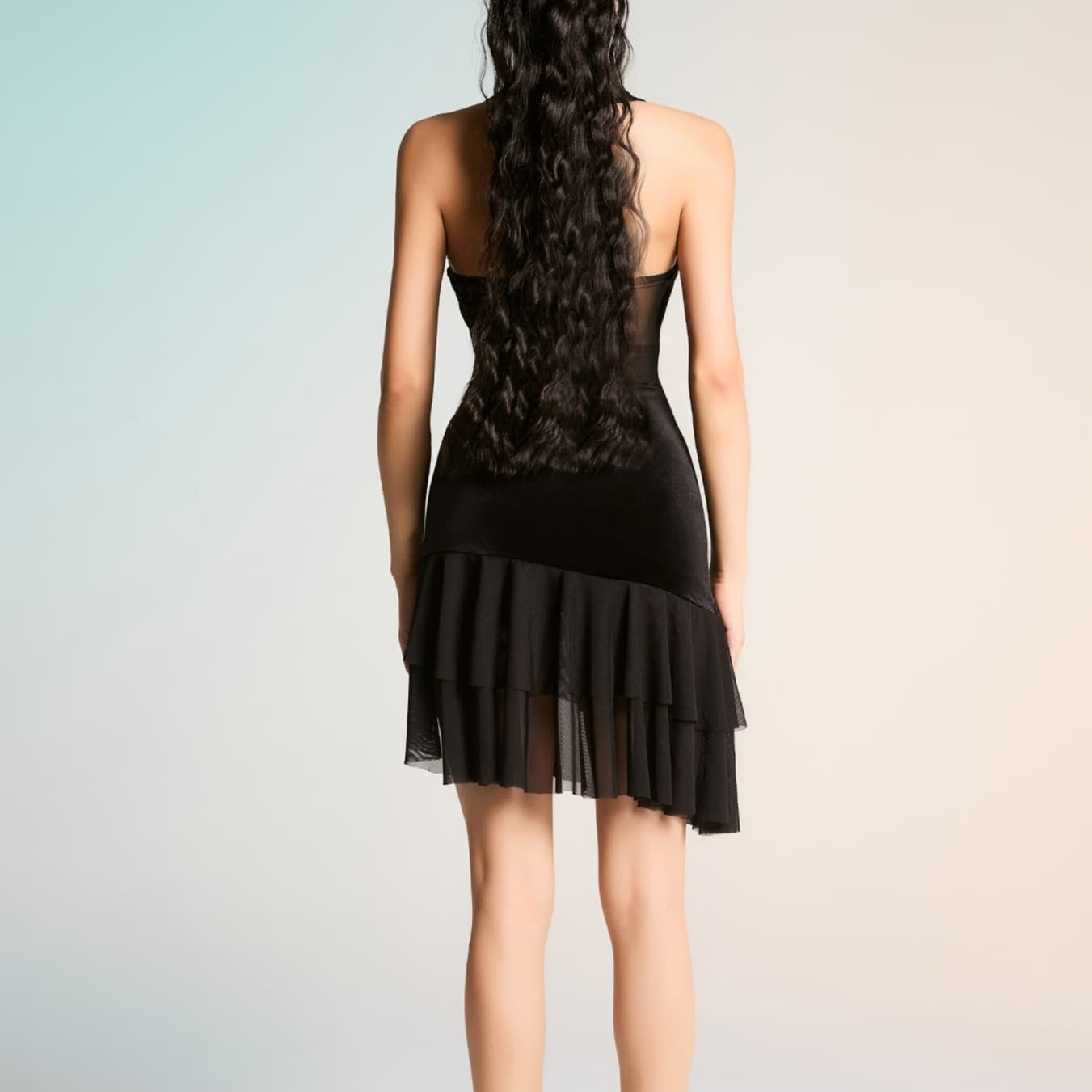 社交ダンス ドレス ジャズ 優美なラテンシルエット ダンスドレス