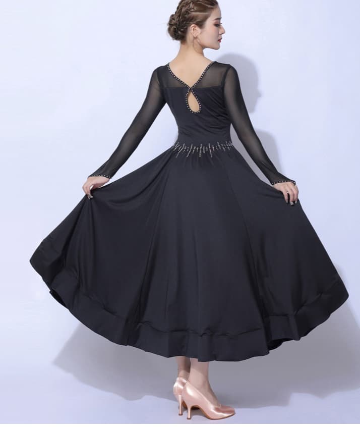 社交 ダンス ドレス 社交ダンス 優雅な舞踏会用ロングドレス