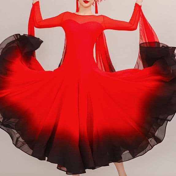 社交 ダンス ドレス 華麗なる舞踏会 グラデーションドレス