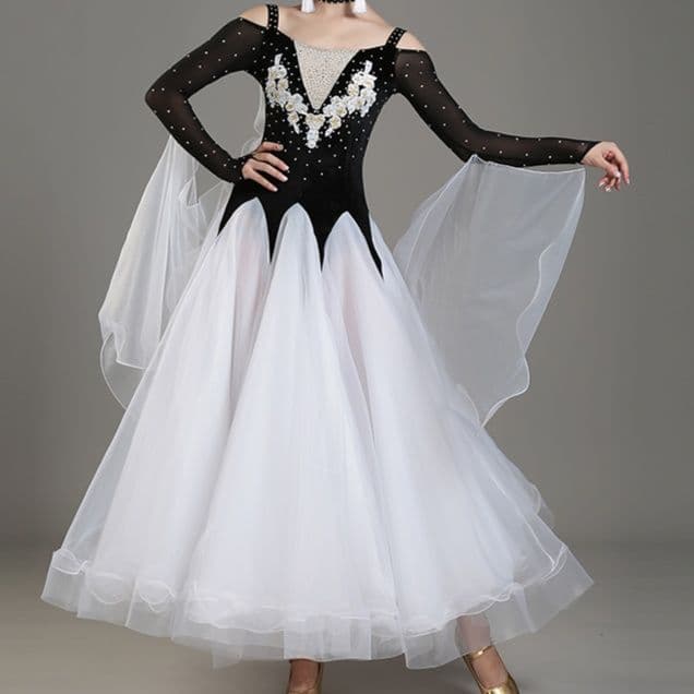 社交 ダンス ドレス 優雅な舞踏会ドレス 煌めきワルツ