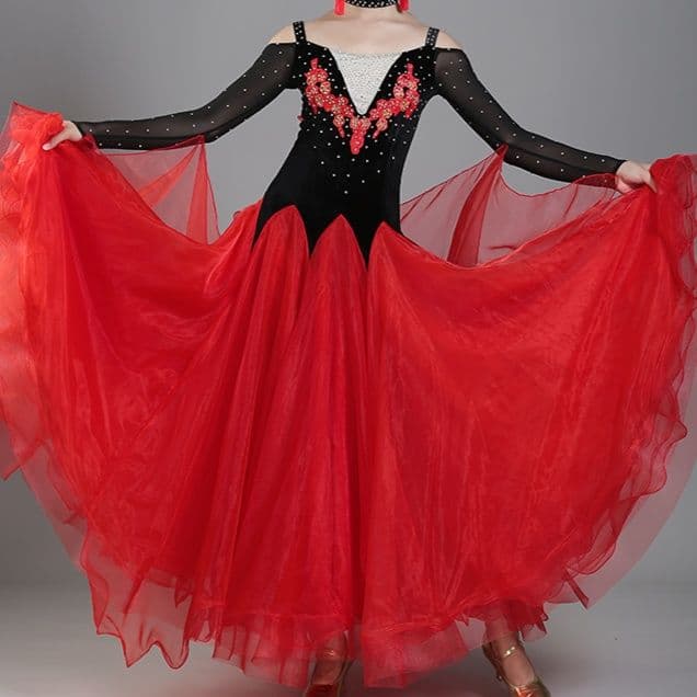 社交 ダンス ドレス 優雅な舞踏会ドレス 煌めきワルツ