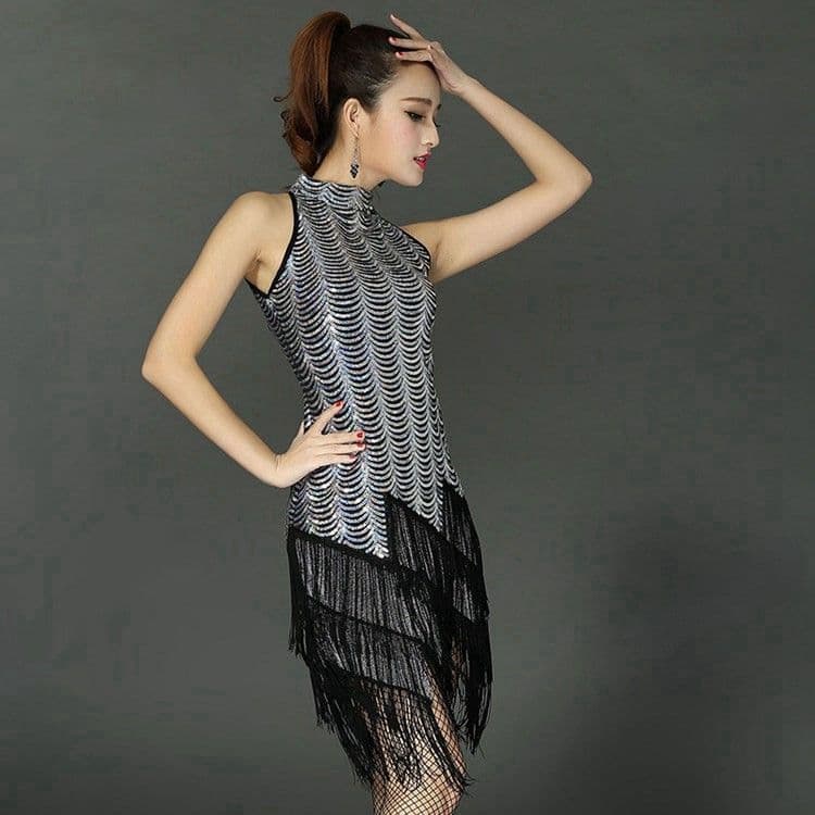 社交 ダンス ドレス 華麗なラテン社交ダンスドレス フリンジ付き