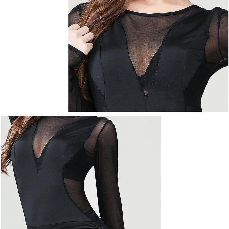 社交 ダンス ドレス ラテン シースルー 社交ダンス ワンピース 新作