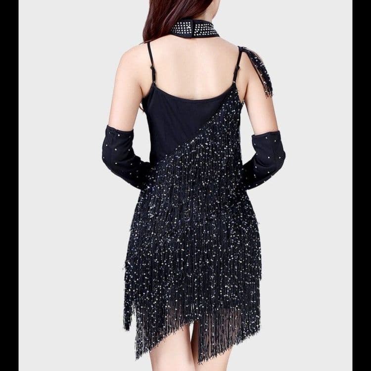 社交 ダンス ドレス ラテン フリンジ ワンピース 3点セット 社交ダンス衣装