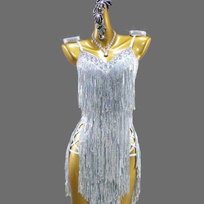 社交 ダンス ドレス 華麗なる舞踏会フリンジドレス