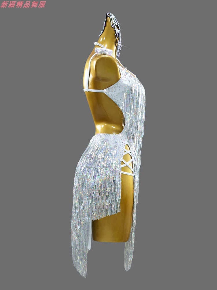 社交 ダンス ドレス 華麗なる舞踏会フリンジドレス