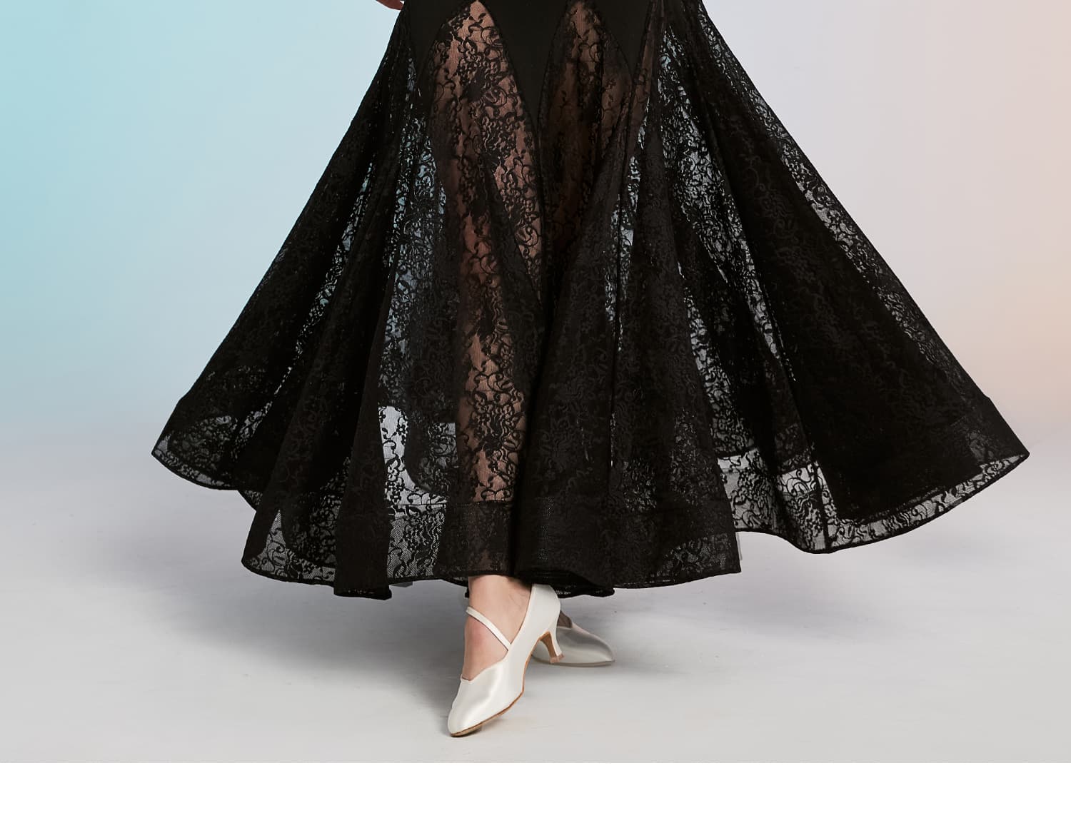 社交 ダンス ドレス 社交ダンス シックな花飾り付き舞踏会ドレス