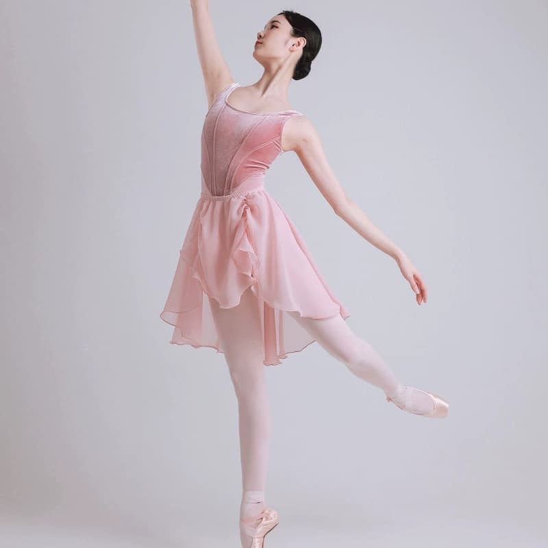 ダンス ドレス 優美なる舞姫 チュールレイヤードバレエ衣装
