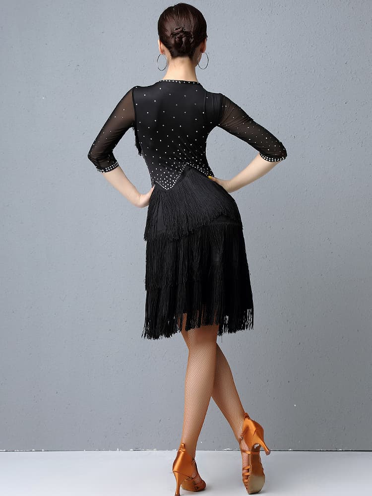 社交 ダンス ドレス 社交ダンス 情熱のフリンジラテンダンスドレス