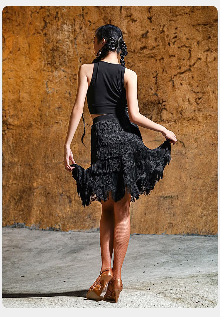 社交 ダンス ドレス 社交ダンス 情熱的フリンジスカート社交ダンス衣装