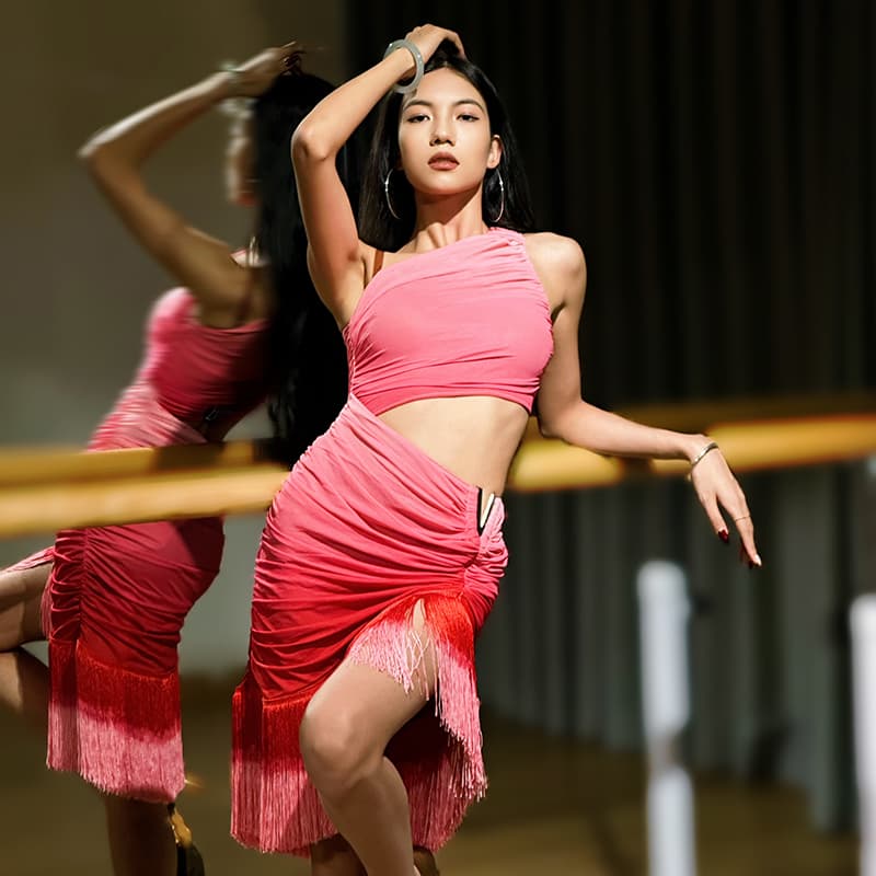 社交 ダンス ドレス 社交ダンス 情熱的な舞踏会 アシンメトリー ダンス衣装