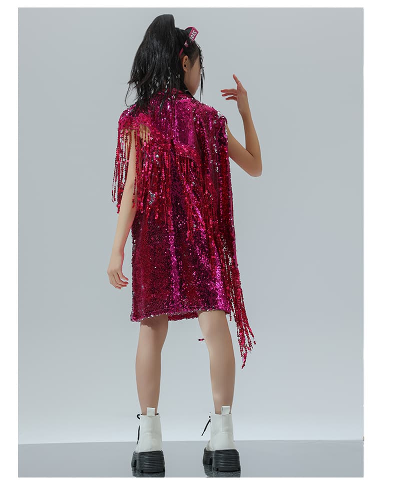 華麗舞台 ダンス ドレス きらめき舞踏装飾付きダンスドレス