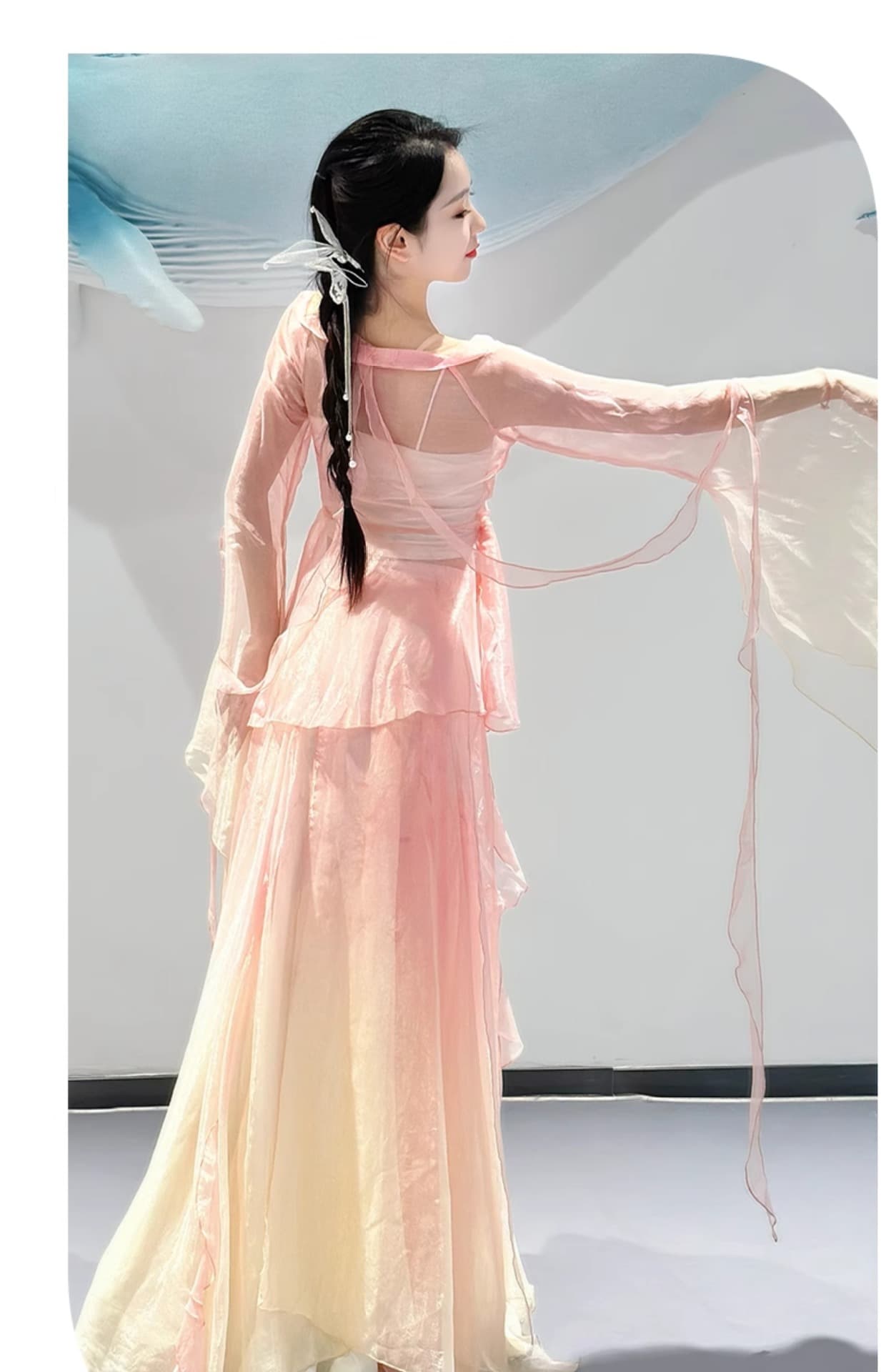 ダンス ドレス 優雅な舞姫 なびきドレス