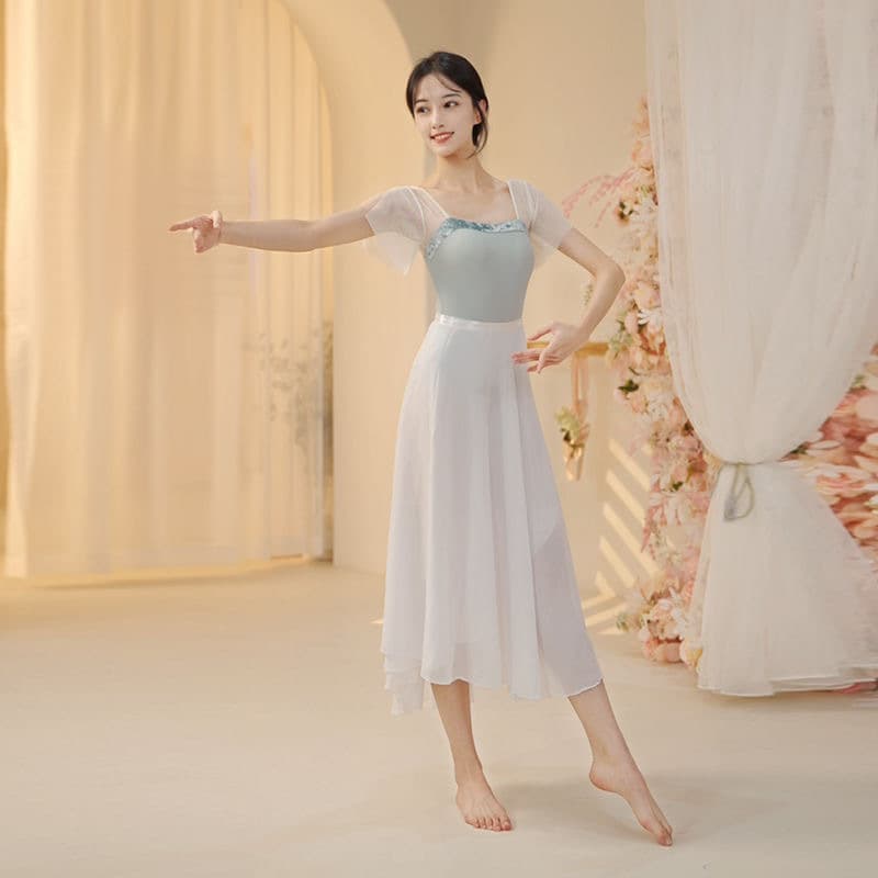 ダンス ドレス 優美な舞姫 チュールレース バレエ ワンピース