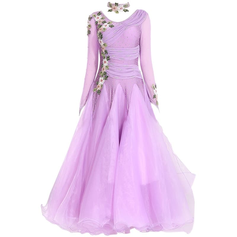 社交 ダンス ドレス フローラルエレガンス ワルツドレス