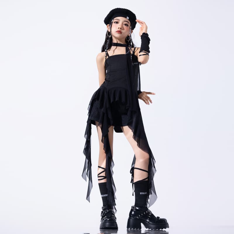 ダンス ドレス アシンメトリーバッスルショートドレス