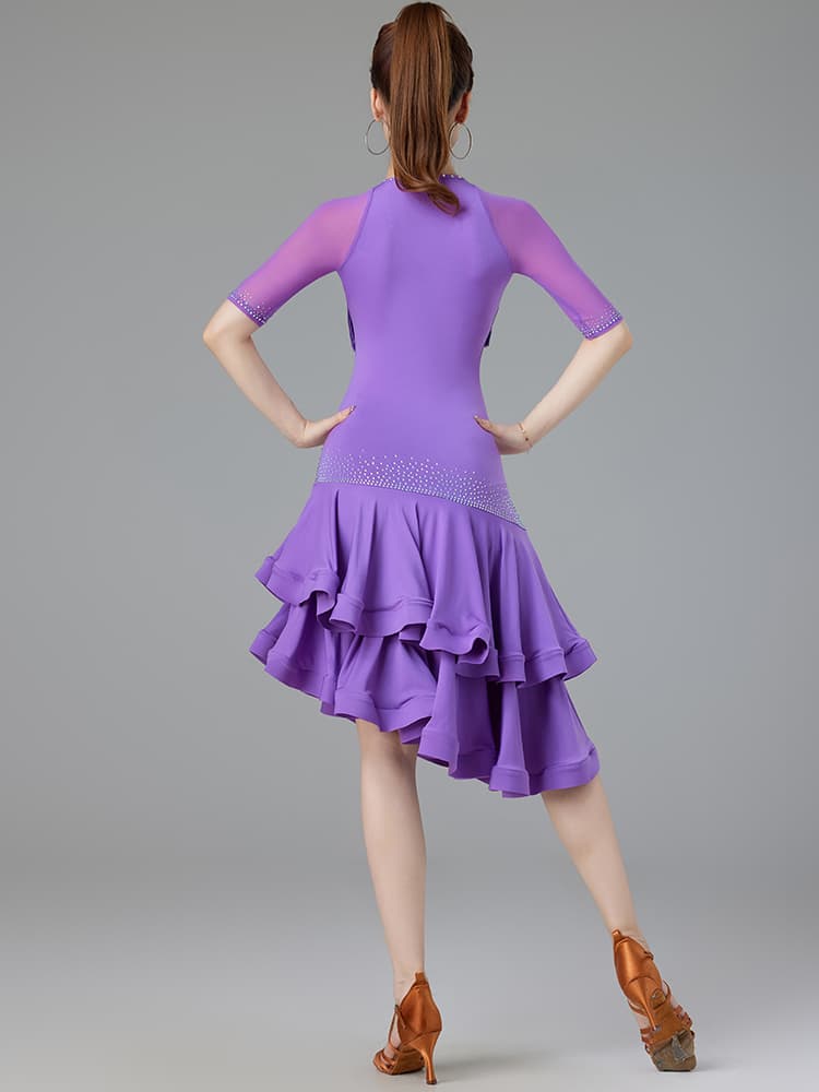 社交 ダンス ドレス フリンジ装飾 情熱の舞ワンピース