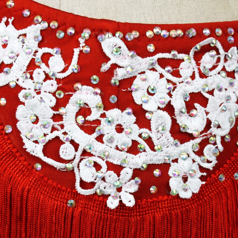 社交 ダンス ドレス 情熱フリンジ ラテンドレス