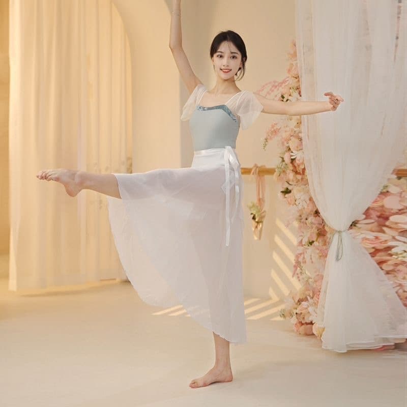 ダンス ドレス 優美な舞姫 チュールレース バレエ ワンピース